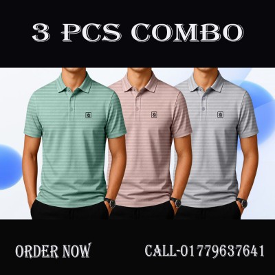 CHINA RIB FABRIC PREMIUM POLO-DEEP PEST,LIGHT BISCUIT,LIGHT ASH