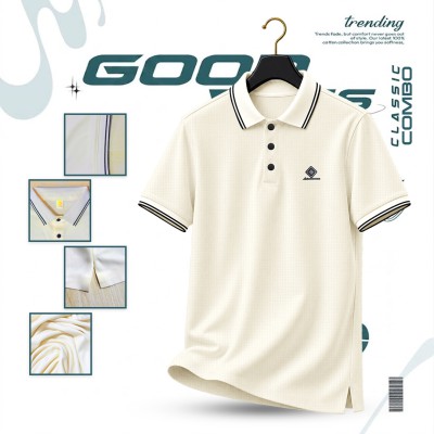 China 100% Premium Polo Shirt For Mens Styles-White